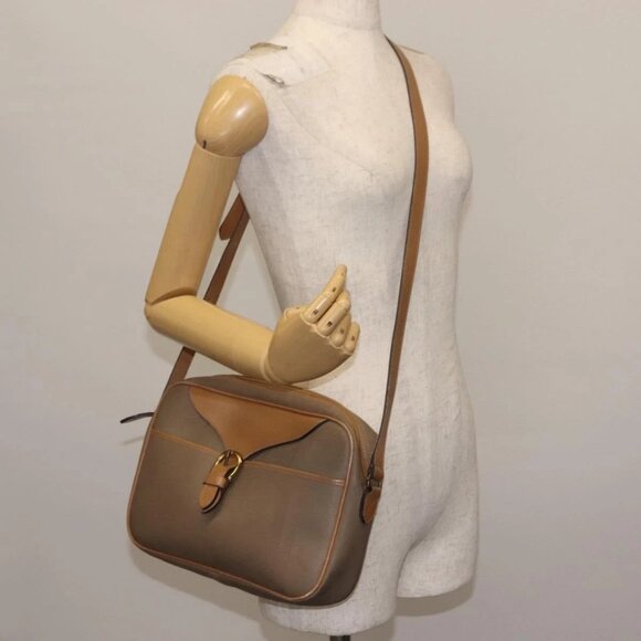Dior Handbags - Christian Dior Trotter Canvas Shoulder Bag Beige Gold Auth ep11416